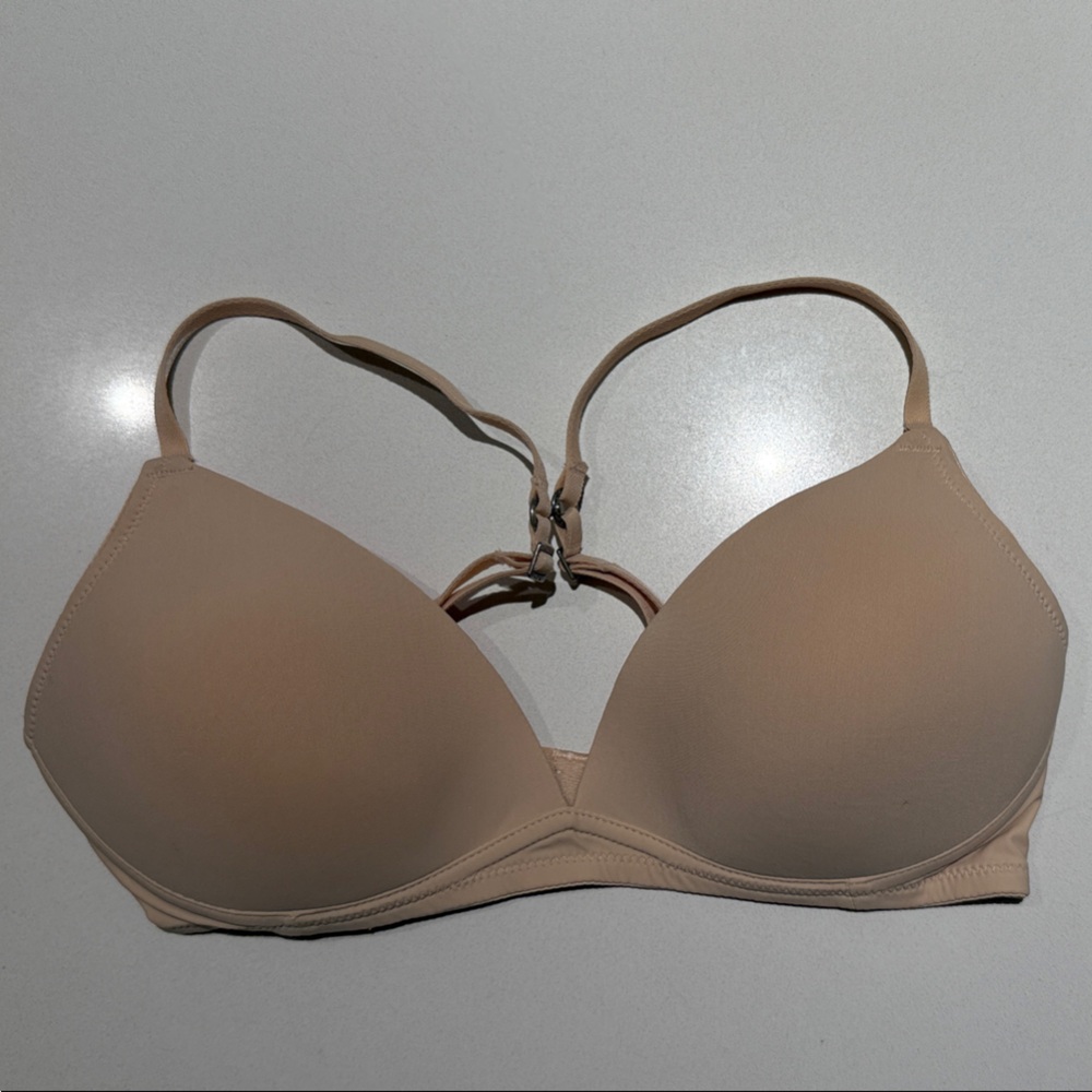 PINK Victoria's Secret Wireless Bra in Buff with Racerback option